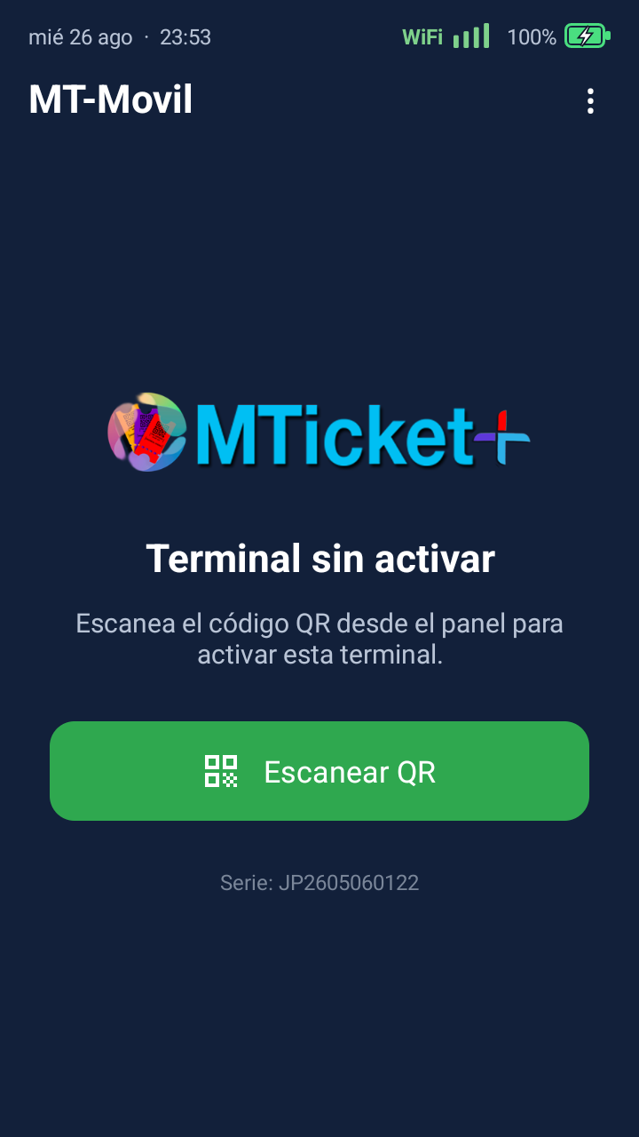 Así arranca una terminal sin vincular